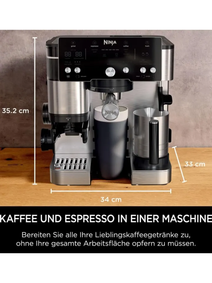 NINJA Küchenelektronik<Kaffeevollautomat Luxe Café Essential ES501EU in silber