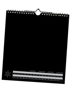 folia PAPER Kreativbedarf & Do-It-Yourself<Kalender zum Selbstgestalten in Schwarz - (L)24 x (B)23 cm