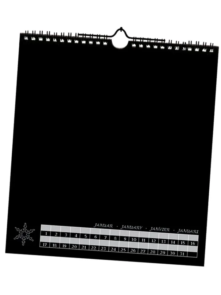 folia PAPER Kreativbedarf & Do-It-Yourself<Kalender zum Selbstgestalten in Schwarz - (L)24 x (B)23 cm