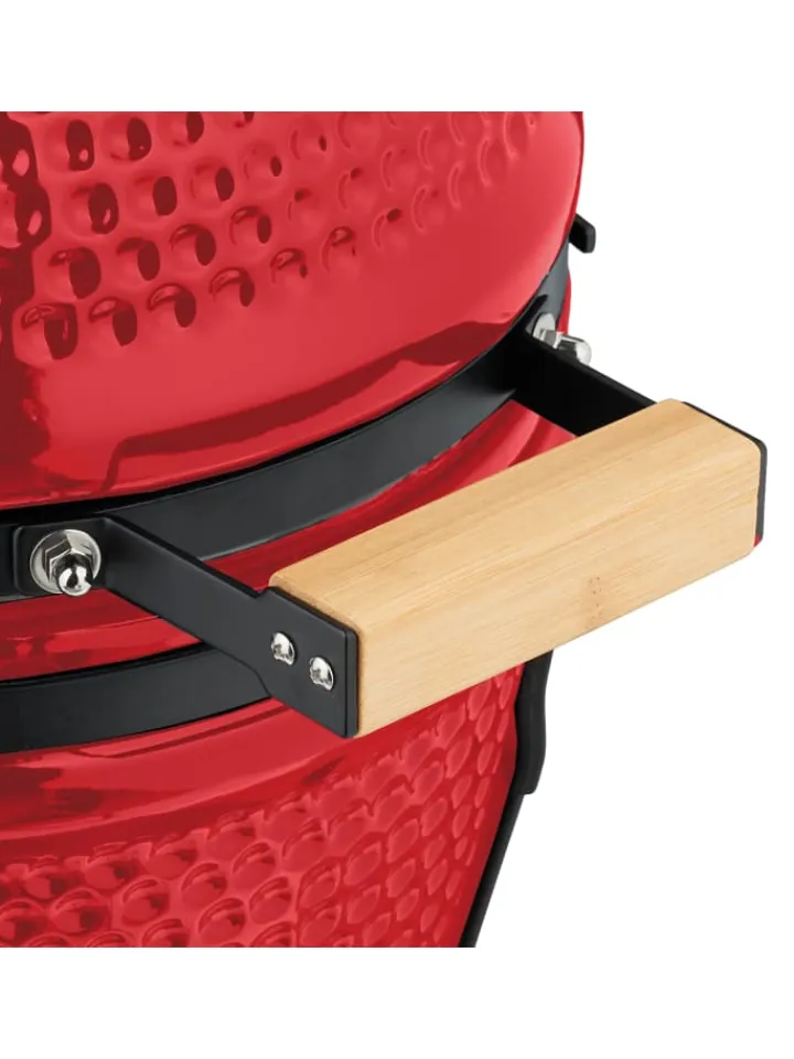 relaxdays Grillen<Kamado Grill in Rot - Ø 32 cm