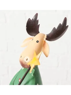 Boltze Dekofiguren & -Objekte<Kantenhocker "Heini" in Creme/ Grün - (H)42 cm