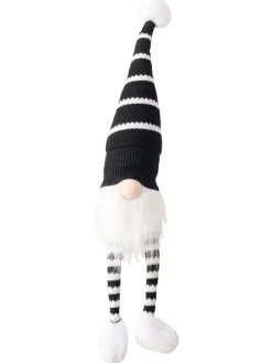 Boltze Dekofiguren & -Objekte<Kantenhocker "Kuno" in Schwarz/ Weiß - (H)60,7 cm