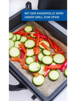 Mulex Grillen<Kasserolle Einsatz für den Kontaktgrill in Schwarz