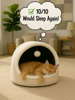 Paws&Whiskers Katzen<Katzenbett "Alaska" in Beige