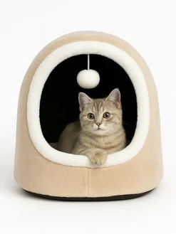 Paws&Whiskers Katzen<Katzenbett "Alaska" in Beige