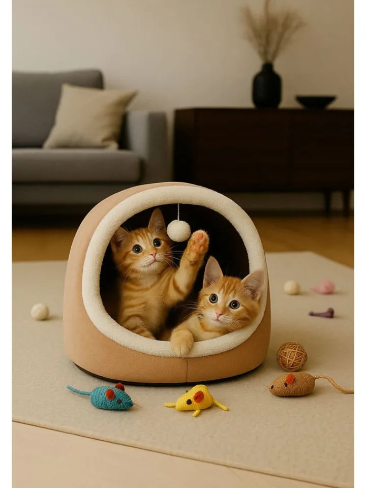 Paws&Whiskers Katzen<Katzenbett ''Alaska'' in Beige