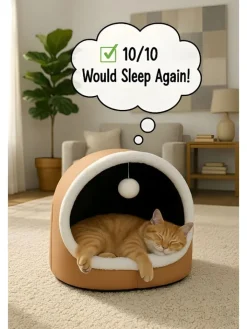 Paws&Whiskers Katzen<Katzenbett ''Alaska'' in Beige