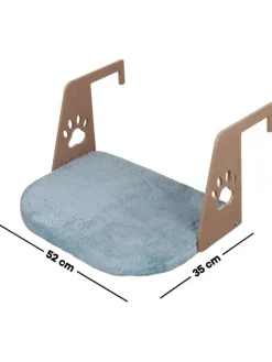 Paws&Whiskers Katzen<Katzenbett in Hellblau - (L)35 x (B)52 cm