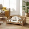 Paws&Whiskers Katzen<Katzenbett "Lyra" in Hellbraun/ Creme - (B)53 x (H)18 x (T)33 cm