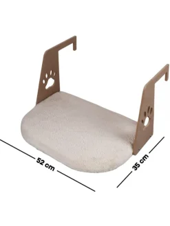 Paws&Whiskers Katzen<Katzenbett "Riana" in Creme - (L)35 x (B)52 cm