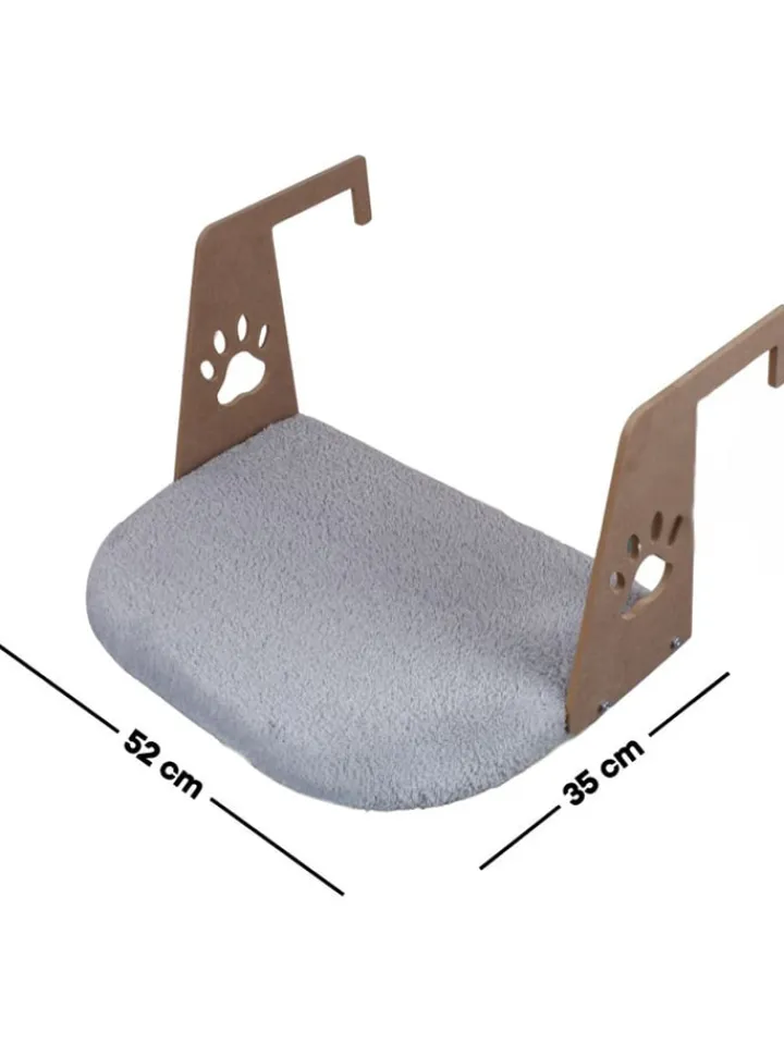 Paws&Whiskers Katzen<Katzenbett ''Riana'' in Hellgrau - (L)52 x (B)35 cm