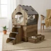 Paws&Whiskers Katzen<Katzenhaus in Braun - (B)65 x (H)68 x (T)51 cm