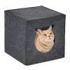 relaxdays Katzen<Katzenhöhle in Anthrazit - (B)33 x (H)33 x (T)33 cm