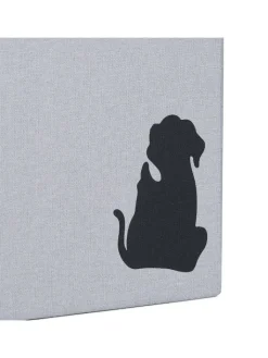 relaxdays Katzen<Katzenhöhle in Grau - (B)72 x (H)40,5 x (T)40,5 cm