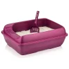 Paws&Whiskers Katzen<Katzenklo in Pink - (B)49 x (H)15 x (T)37,5 cm