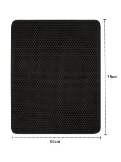 Intirilife Katzen<Katzenklo Matte in Schwarz