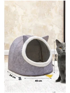 Scandinavia Concept Katzen<Katzenkorb in Grau - (B)40 x (H)35 x (T)34 cm