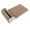 Intirilife Katzen<Katzenkratzbrett Katzenspielzeug in Braun - 45.5 x 24.5 x 10.5 cm