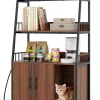 COSTWAY Katzen<Katzenschrank mit Bücherregal in Andere