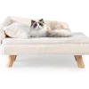 COSTWAY Katzen<Katzensofa 71 x 43 x 40 cm in Weiß