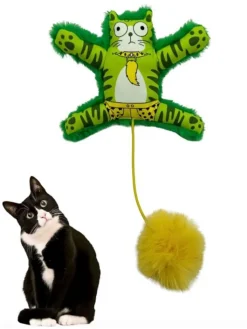 Paws&Whiskers Katzen<Katzenspielzeug in Grün - (L)12 x (B)16 cm