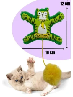 Paws&Whiskers Katzen<Katzenspielzeug in Grün - (L)12 x (B)16 cm
