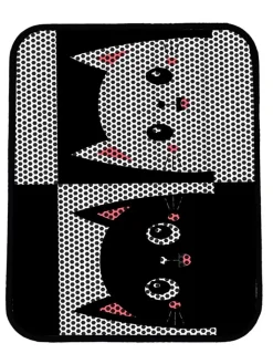 Paws&Whiskers Katzen<Katzenstreumatte in Grau/ Schwarz - (L)45 x (B)60 cm