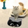 Paws&Whiskers Katzen<Katzenstreumatte in Schwarz/ Grau - (L)50 x (B)40 cm