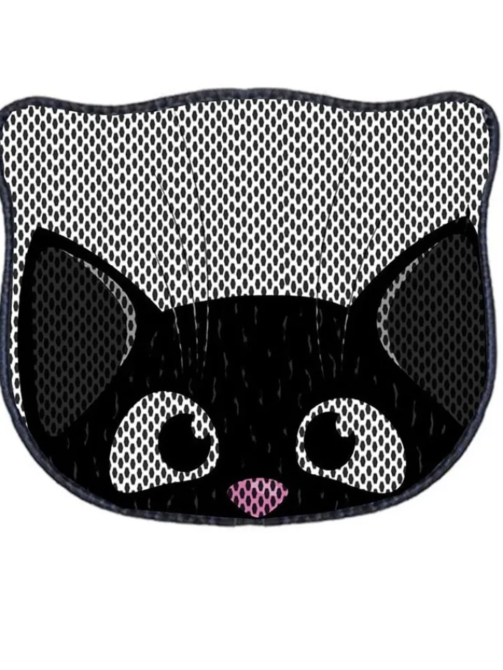 Paws&Whiskers Katzen<Katzenstreumatte in Schwarz/ Grau - (L)50 x (B)40 cm