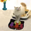 Paws&Whiskers Katzen<Katzenstreumatte in Schwarz/ Bunt - (L)50 x (B)40 cm