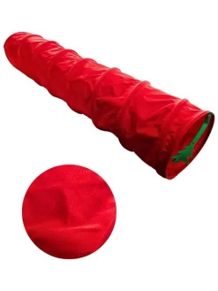 Paws&Whiskers Katzen<Katzentunnel in Rot - (B)125 cm