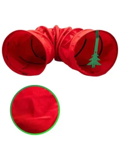 Paws&Whiskers Katzen<Katzentunnel in Rot - (B)125 cm