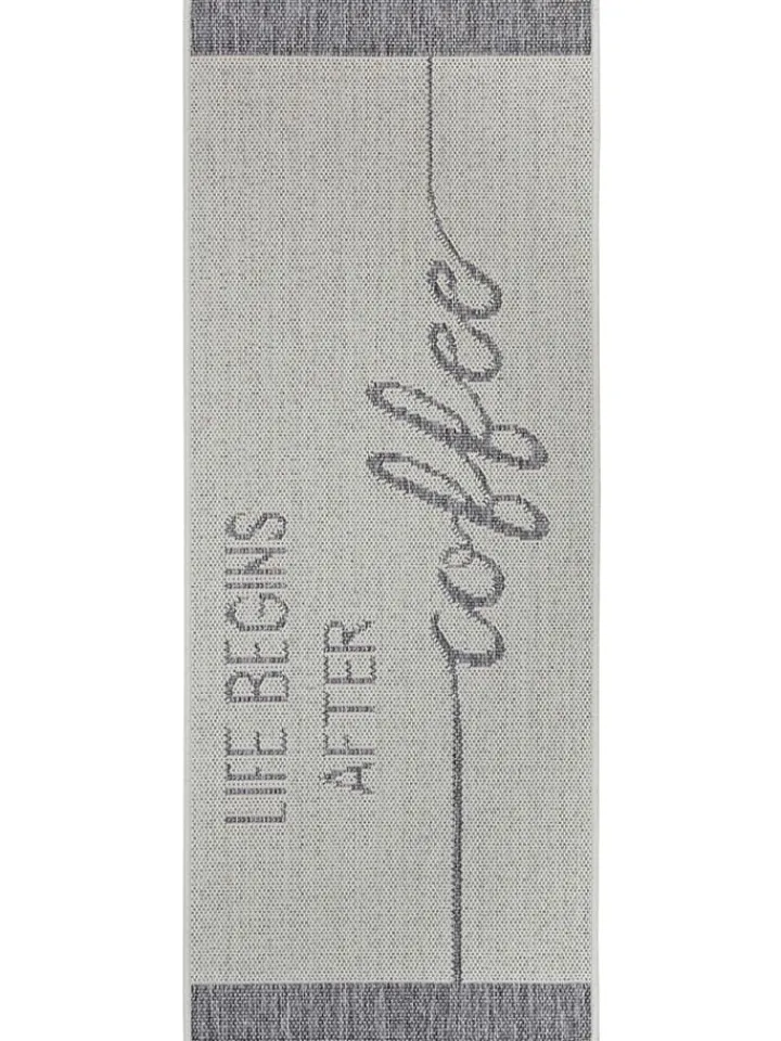 Hanse Home Teppiche & Fußmatten<Küchenläufer "Life Begins After Coffee" in Creme/ Grau
