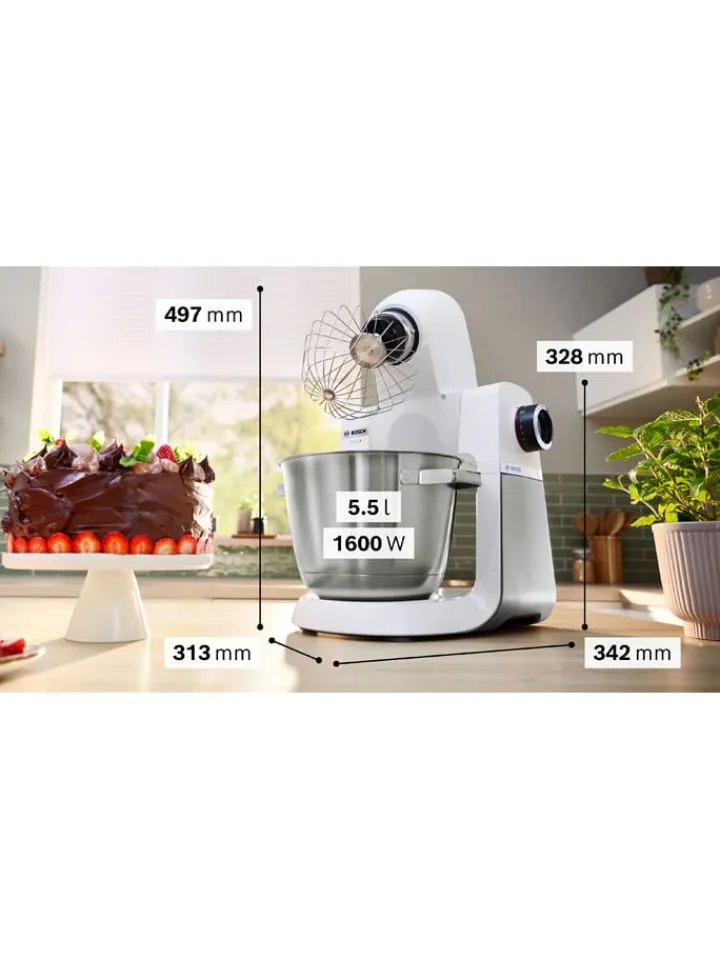Bosch Kleingeräte Küchenelektronik<Küchenmaschine "Mum 6" in Weiß - 1.600 W