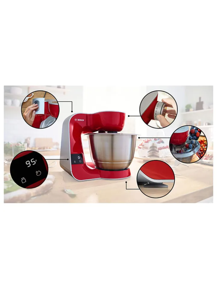 Bosch Kleingeräte Küchenelektronik<Küchenmaschine "Mum 5" mit Zubehör in Rot