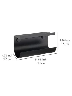 Wenko Regale & Schränke<Küchenregal in Schwarz - (B)30 x (H)15 x (T)12 cm