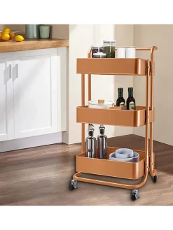 Echtwerk Regale & Schränke<Küchenwagen in Kupfer - (B)43 x (H)86 x (T)32 cm