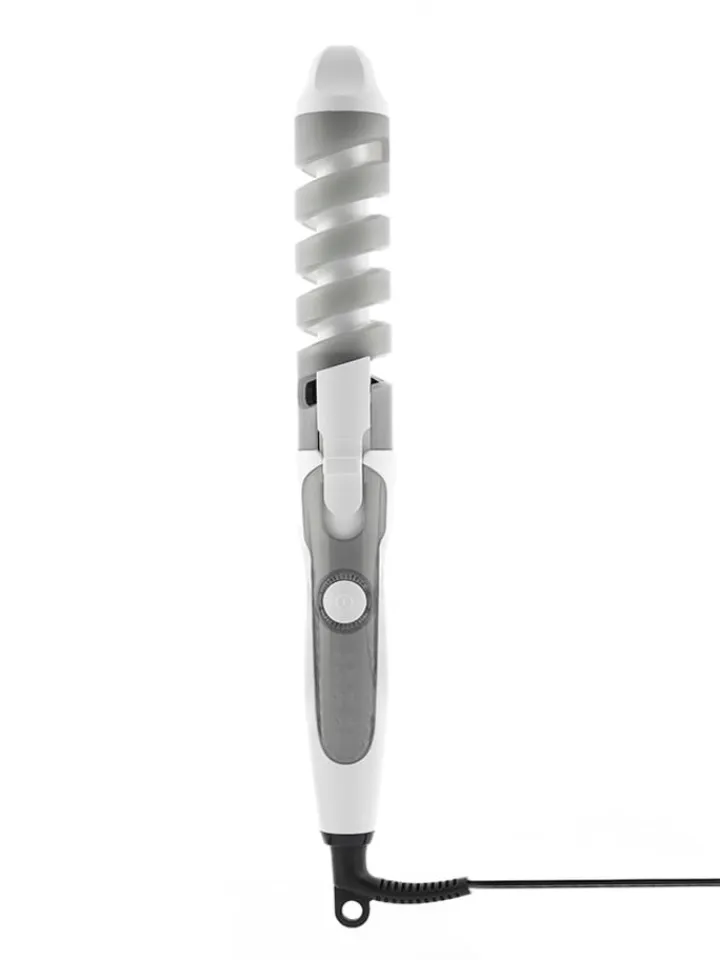 InnovaGoods Technik|Pflege & Gesundheit<Keramik-Spiral-Lockenstab in Grau/ Weiß - (L)33 x (B)4,4 cm