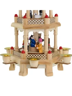 Hollybell Kerzen, Vasen & Mehr<Kerzenhalter in Beige - (B)14,5 x (H)31 x (T)12,5 cm