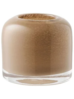 House Nordic Kerzen, Vasen & Mehr<Kerzenhalter in Hellbraun - (H)7,5 x Ø 8 cm