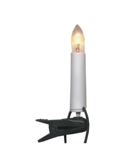 MARELIDA Lichterketten & Dekobeleuchtung<Kerzenlichterkette 25 Baumkerzen E10 Fassung für Innen L: 12m in weiß