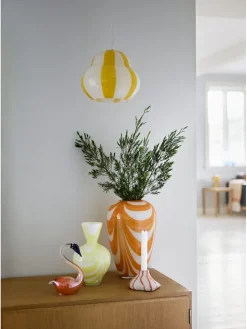 Bahne Kerzen, Vasen & Mehr<Kerzenständer in Weiß/ Orange - (B)12 x (H)11,5 x (T)6,5 cm