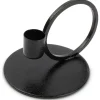 Salt and Pepper Kerzen, Vasen & Mehr<Kerzenständer "Pillar" in Schwarz - (H)9 x Ø 10 cm