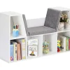 COSTWAY Kindermöbel|Regale & Schränke<Kinder Bücherregal 103x30x63cm in Weiß