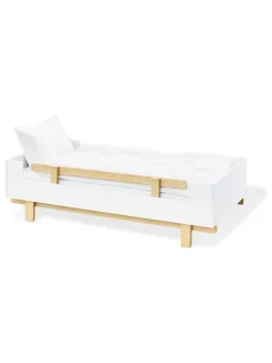 Pinolino Babymöbel<Kinderbett "Boks" in Weiß/ Natur - (B)144 x (H)90 x (T)78 cm