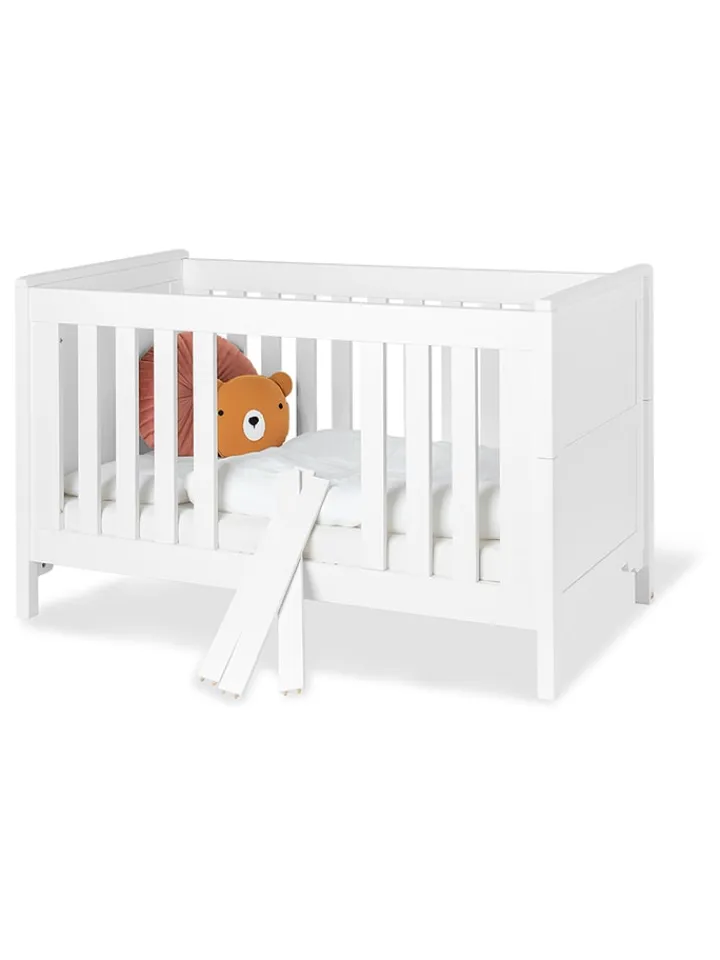 Pinolino Babymöbel<Kinderbett "Chalet" in Weiß - (L)148 x (B)77 x (H)90 cm