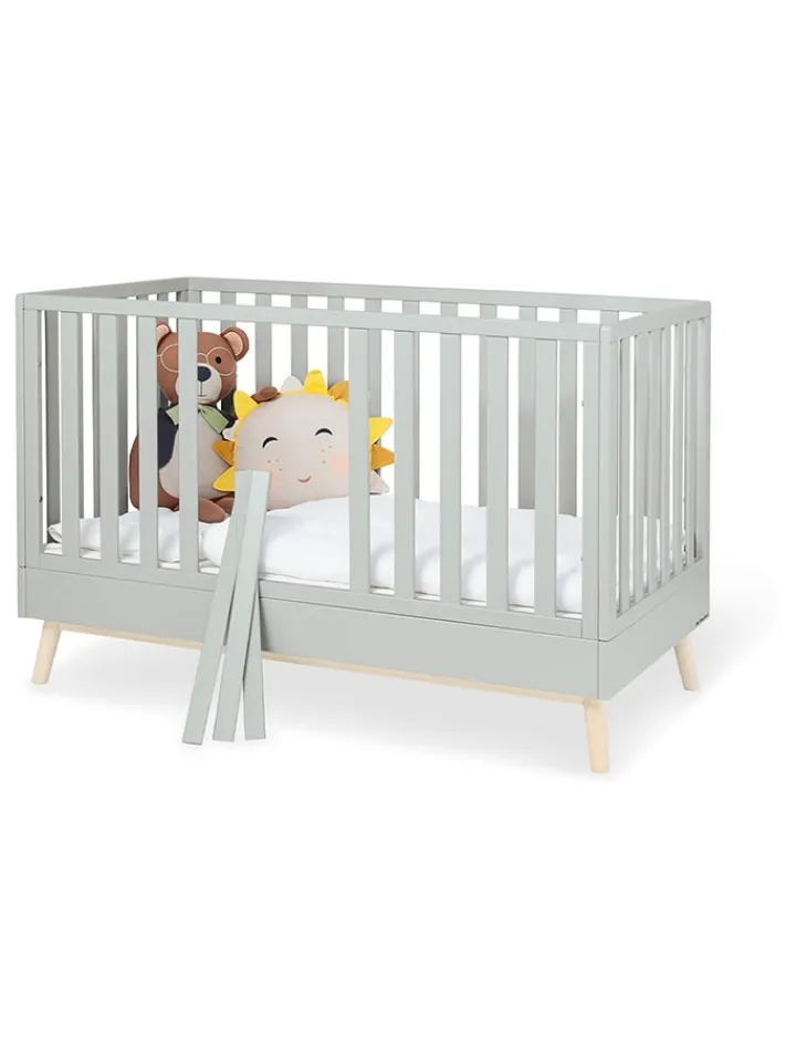 Pinolino Babymöbel<Kinderbett "Dusk" in Grau - (L)145 x (B)76 x (H)93 cm