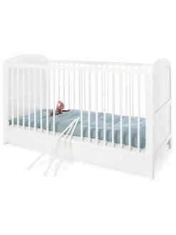 Pinolino Babymöbel<Kinderbett "Laura" in Weiß - (B)145 x (H)90 x (T)75 cm