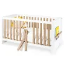 Pinolino Babymöbel<Kinderbett "Lova" in Weiß/ Beige - (L)150 x (B)79 x (H)81 cm