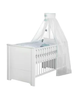 roba Möbel-Sets<Kindermöbelset Maxi 2-tlg. Weiß mit Bett & breiter Wickelkommode